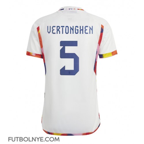 Camiseta Bélgica Jan Vertonghen #5 Visitante Equipación Mundial 2022 manga corta
